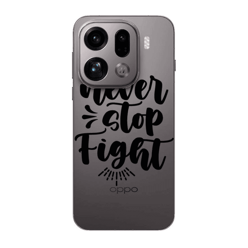Oppo Find X9 Pro Never stop fight Transparent Silicone TPU Θήκη