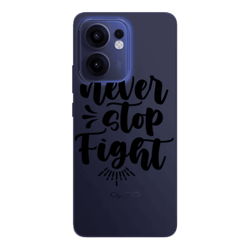 Oppo Reno13 FS Never stop fight Transparent Silicone TPU Θήκη