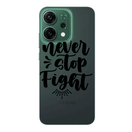 Oppo RENO 14 Never stop fight Transparent Silicone TPU Θήκη
