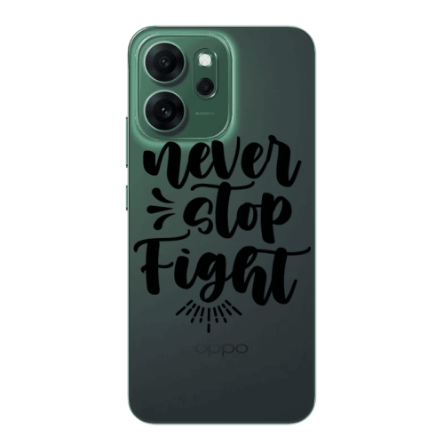 Oppo 14 F Never stop fight Transparent Silicone TPU Θήκη