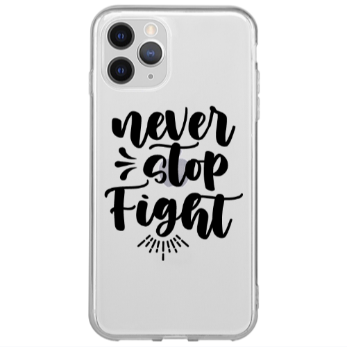 Apple iPhone 13 Pro Max Never stop fight Transparent Silicone TPU Θήκη