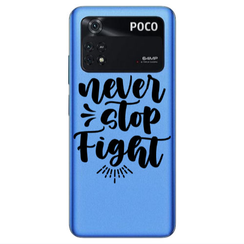 Xiaomi Poco M4 Pro 4G Never stop fight Transparent Silicone TPU Θήκη