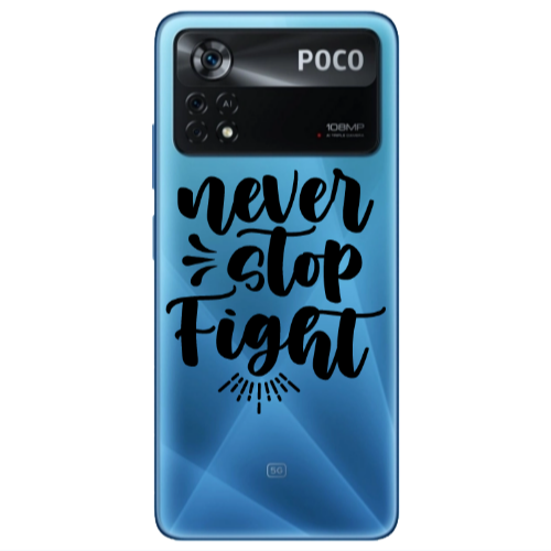 Xiaomi Poco X4 Pro Never stop fight Transparent Silicone TPU Θήκη