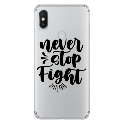 Xiaomi Redmi S2 Never stop fight Transparent Silicone TPU Θήκη
