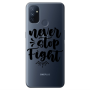 Oneplus Nord 100 Never stop fight Transparent Silicone TPU Θήκη