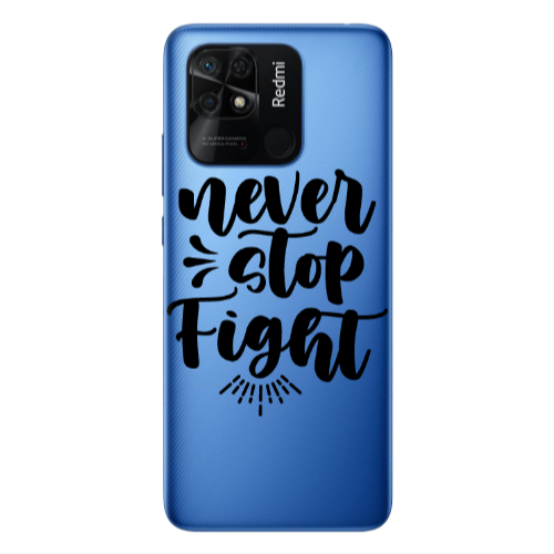 Xiaomi Poco C40 Never stop fight Transparent Silicone TPU Θήκη