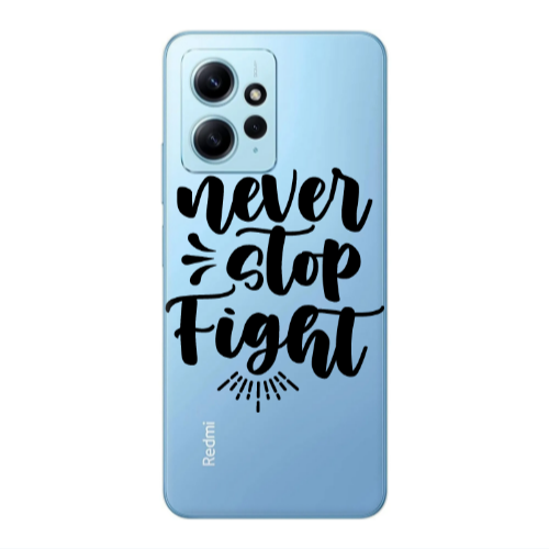 Xiaomi Redmi Note 12 4G Never stop fight Transparent Silicone TPU Θήκη