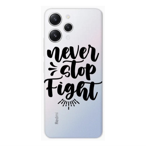 Xiaomi Redmi 12 Never stop fight Transparent Silicone TPU Θήκη