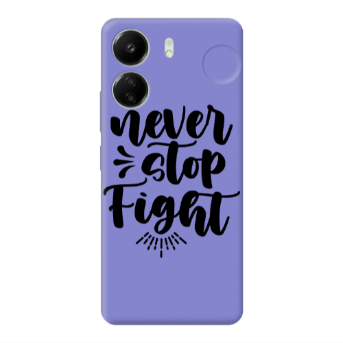 Xiaomi Redmi 13C Never stop fight Purple Colored Silicone TPU Θήκη