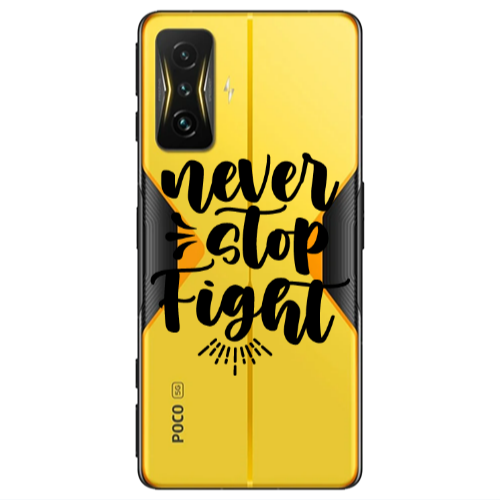 Xiaomi Poco F4 Gt Never stop fight Transparent Silicone TPU Θήκη