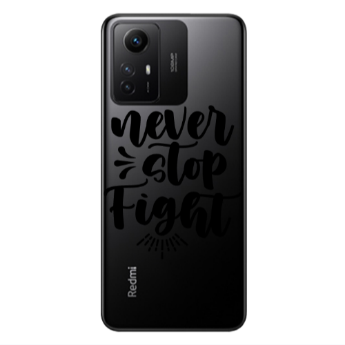 Xiaomi Redmi Note 12s Never stop fight Transparent Silicone TPU Θήκη