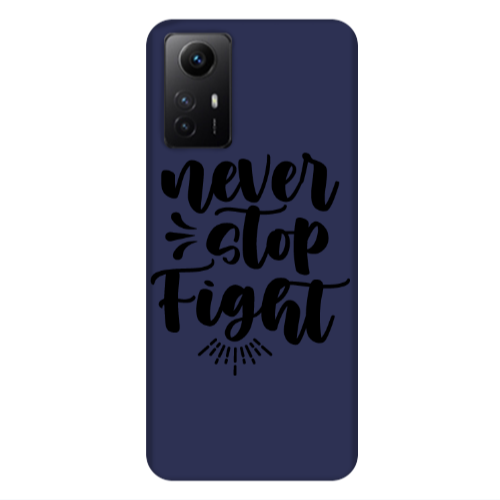 Xiaomi Redmi Note 12s Never stop fight Dark blue Colored Silicone TPU Θήκη