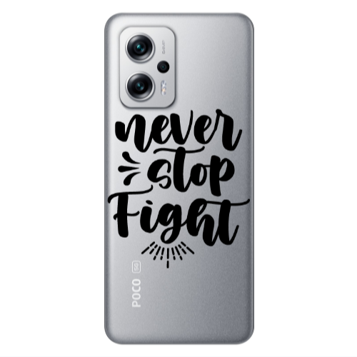 Xiaomi Poco X4 GT Never stop fight Transparent Silicone TPU Θήκη