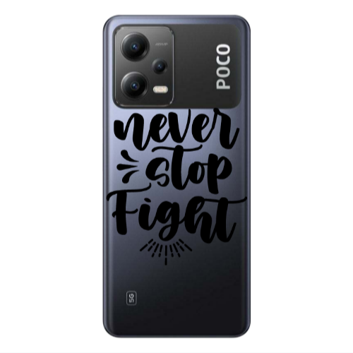 Xiaomi Poco X5 Never stop fight Transparent Silicone TPU Θήκη