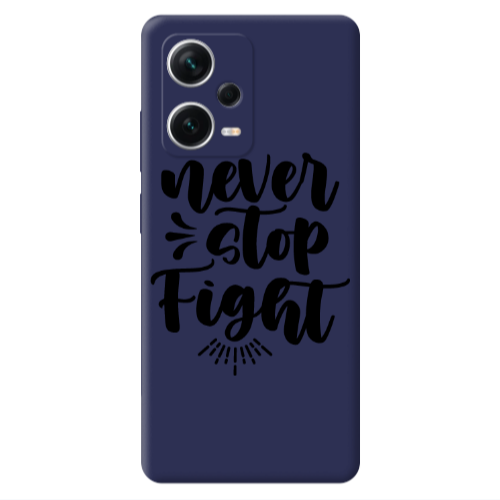 Xiaomi Poco X5 Never stop fight Dark blue Colored Silicone TPU Θήκη