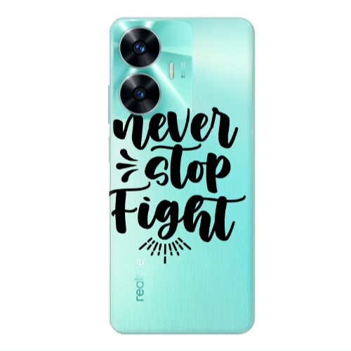 Realme C55 Never stop fight Transparent Silicone TPU Θήκη
