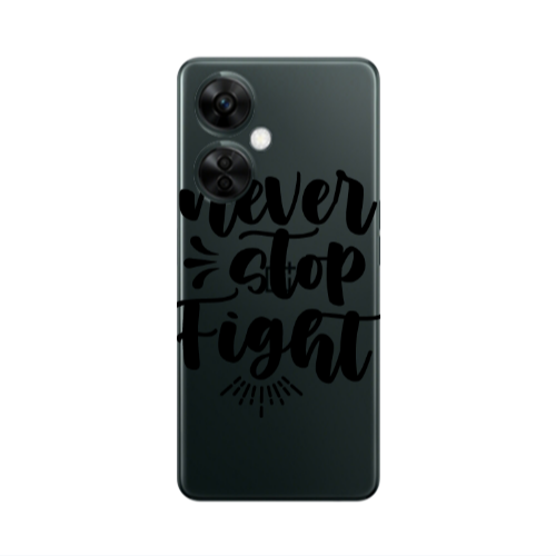 Oneplus Nord CE 3 Lite 5G Never stop fight Transparent Silicone TPU Θήκη