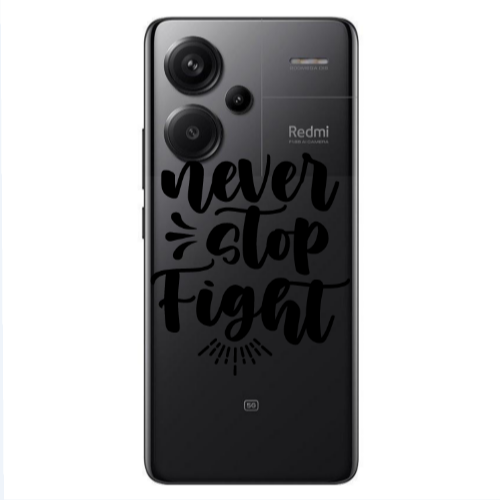 Xiaomi Redmi Note 13 Pro+ 5G  Never stop fight Transparent Silicone TPU Θήκη