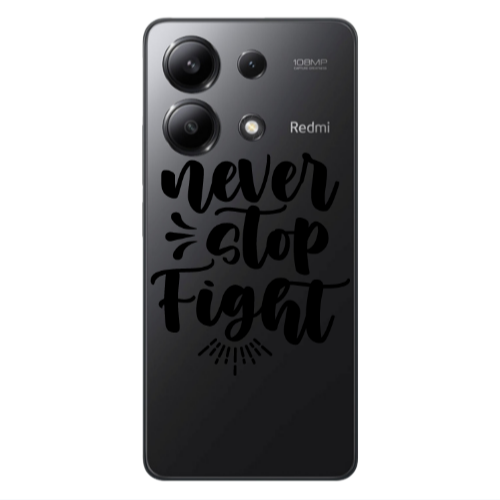 Xiaomi Redmi Note 13 4G Never stop fight Transparent Silicone TPU Θήκη