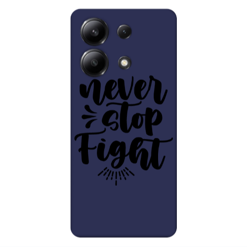 Xiaomi Redmi Note 13 4G Never stop fight Dark blue Colored Silicone TPU Θήκη