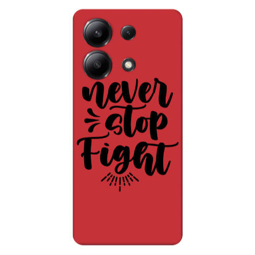 Xiaomi Redmi Note 13 4G Never stop fight Red Colored Silicone TPU Θήκη