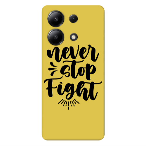 Xiaomi Redmi Note 13 4G Never stop fight Yellow Colored Silicone TPU Θήκη