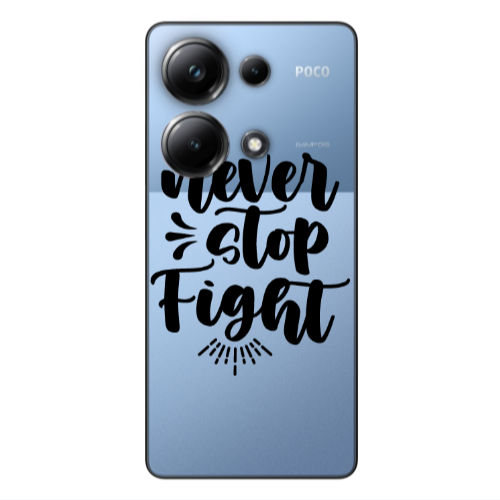 Xiaomi Poco M6 Pro 4G Never stop fight Transparent Silicone TPU Θήκη