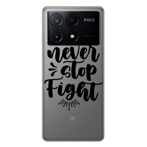 Xiaomi Poco X6Pro 5G Never stop fight Transparent Silicone TPU Θήκη