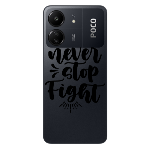 Xiaomi Poco C65 Never stop fight Transparent Silicone TPU Θήκη