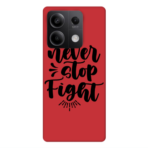 Xiaomi Redmi Note 13Pro 5G Never stop fight Red Colored Silicone TPU Θήκη