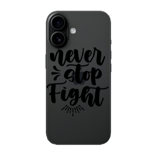 Apple Iphone 16 Never stop fight Transparent Silicone TPU Θήκη