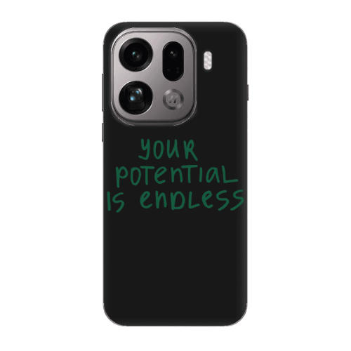 Oppo Find X9 Pro Your potential is endless Black Colored Silicone TPU Θήκη