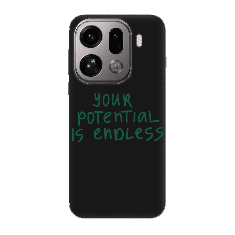 Oppo Find X9 Pro Your potential is endless Black Colored Silicone TPU Θήκη
