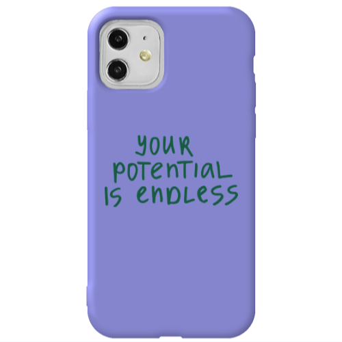 Apple iPhone 11  Your potential is endless Purple Colored Silicone TPU Θήκη