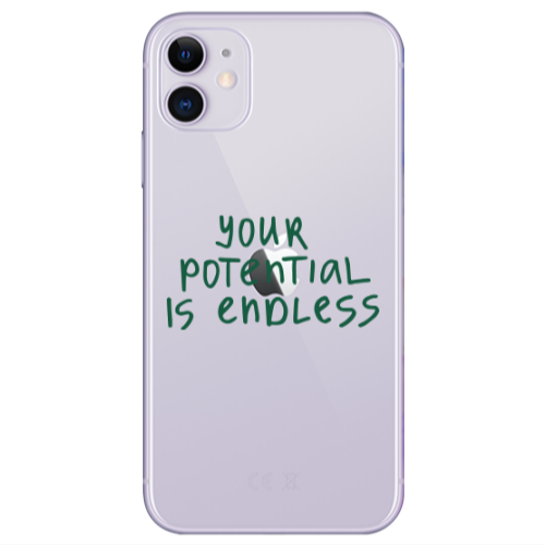 Apple iPhone 11  Your potential is endless Transparent Silicone TPU Θήκη