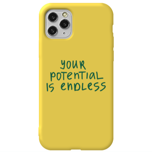 Apple iPhone 11 Pro Your potential is endless Yellow Colored Silicone TPU Θήκη
