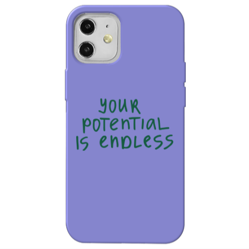 Apple iPhone 12 Your potential is endless Purple Colored Silicone TPU Θήκη