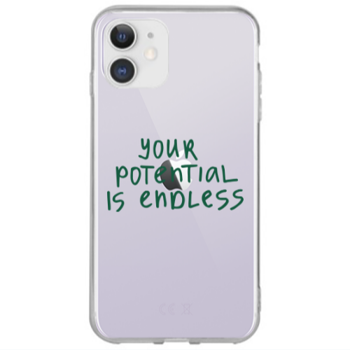 Apple iPhone 12 Your potential is endless Transparent Silicone TPU Θήκη
