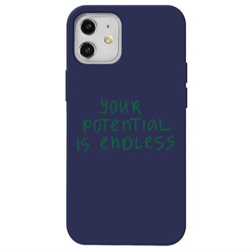 Apple iPhone 12 Your potential is endless Dark blue Colored Silicone TPU Θήκη