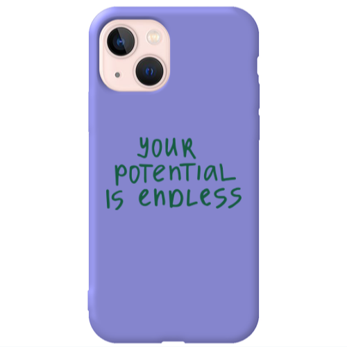 Apple iPhone 13 Your potential is endless Purple Colored Silicone TPU Θήκη