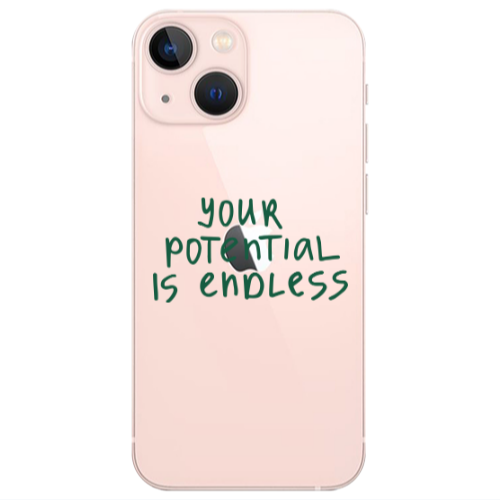 Apple iPhone 13 Your potential is endless Transparent Silicone TPU Θήκη