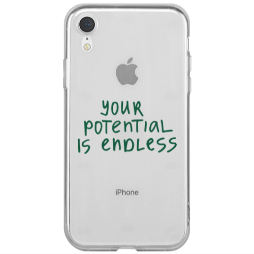 Apple iPhone Xr Your potential is endless Transparent Silicone TPU Θήκη