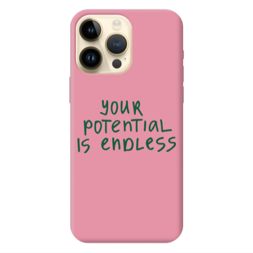 Apple iPhone 13 Pro Max Your potential is endless Pink Colored Silicone TPU Θήκη