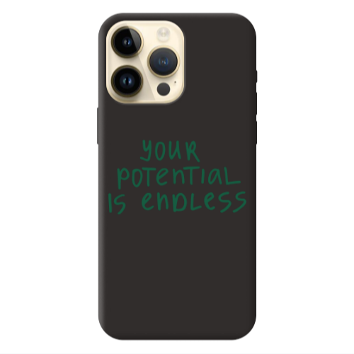 Apple iPhone 13 Pro Max Your potential is endless Black Colored Silicone TPU Θήκη