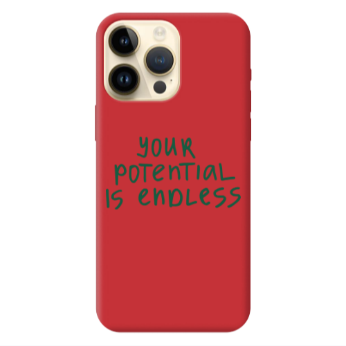 Apple iPhone 13 Pro Max Your potential is endless Red Colored Silicone TPU Θήκη