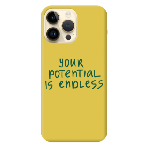 Apple iPhone 13 Pro Max Your potential is endless Yellow Colored Silicone TPU Θήκη