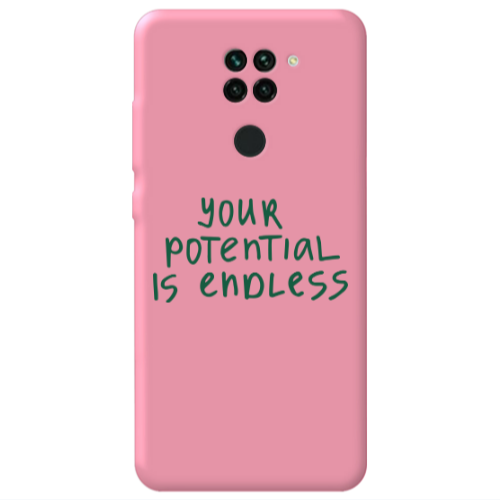 Xiaomi Redmi Note 9 Your potential is endless Pink Colored Silicone TPU Θήκη
