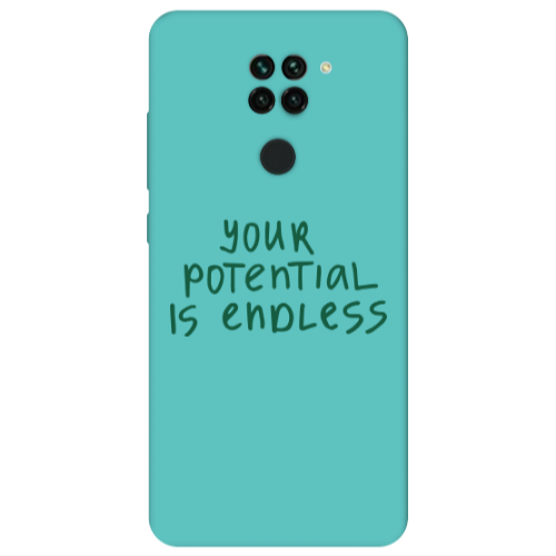 Xiaomi Redmi Note 9 Your potential is endless Turquoise Colored Silicone TPU Θήκη