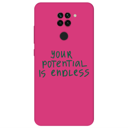 Xiaomi Redmi Note 9 Your potential is endless Fuchsia Colored Silicone TPU Θήκη