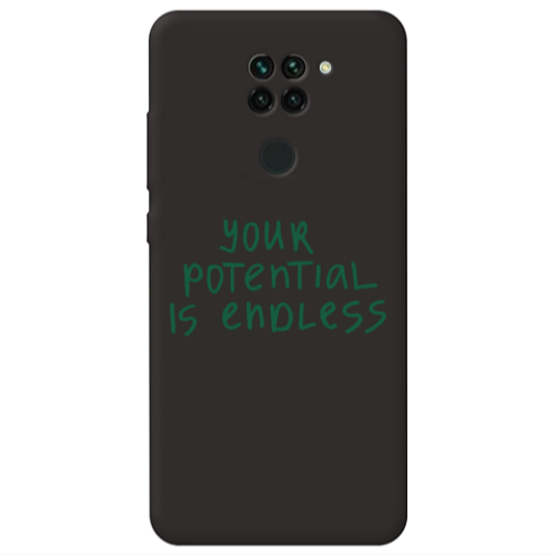 Xiaomi Redmi Note 9 Your potential is endless Black Colored Silicone TPU Θήκη